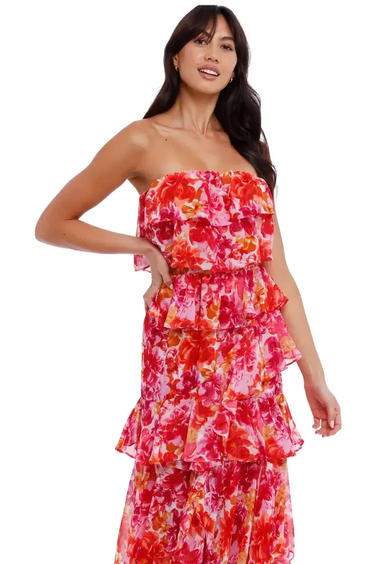 Misa LA Luciana Midi Dress Floral Size 12 - Image 2