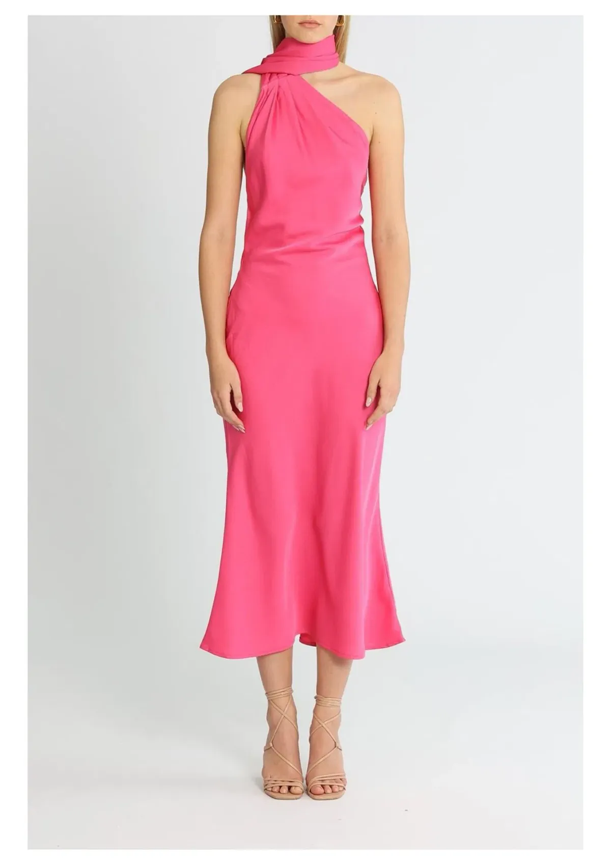 MISHA Vivica Midi Dress in Pink Size 14 - Image 1