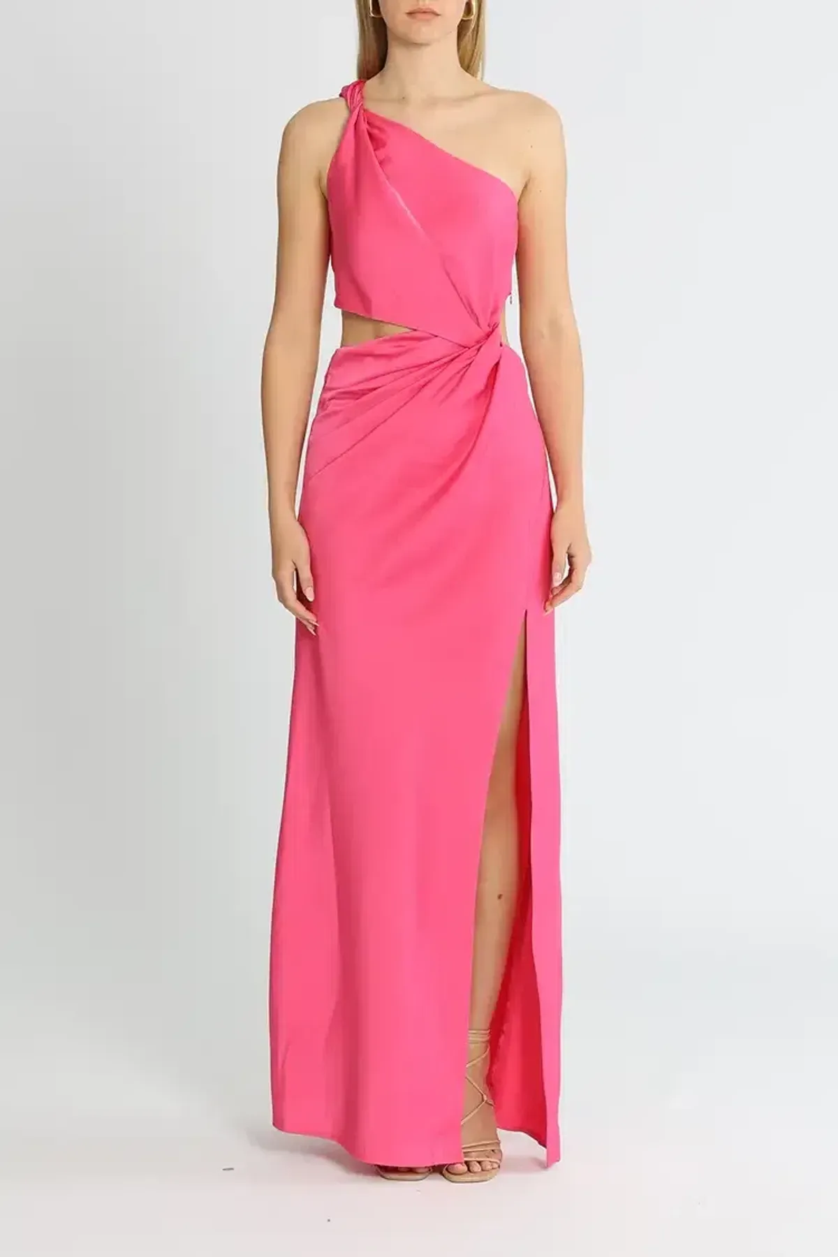 MISHA Kristin Satin Gown Pink Size 14 - Image 1