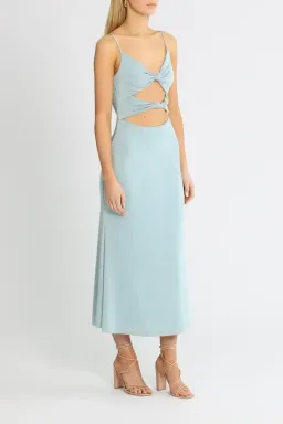 MISHA Oscar Midi Dress in Blue Size 6/XS for rent on The Volte - image 2