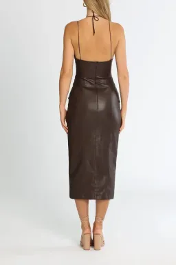 MISHA Cary Midi Dress in Chocolate Brown Size 6/XS for rent on The Volte - image 3