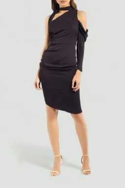 Milly Coleen Dress in Black Size 6 for rent on The Volte - image 4