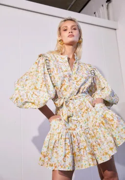 La Bohème Girls Lourdes Mini Dress Zima Floral Size AU 10 for rent on The Volte - image 2