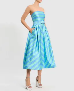 Rebecca Vallance Seychelles Midi Dress Blue Size AU 10 for rent on The Volte - image 2