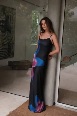 With Harper Lu Slip Dress Midnight Lily Floral Size XL/Au 14 for rent on The Volte - image 3