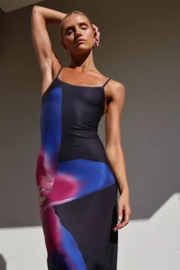 With Harper Lu Slip Dress Midnight Lily Floral Size XL/Au 14 for rent on The Volte - image 5