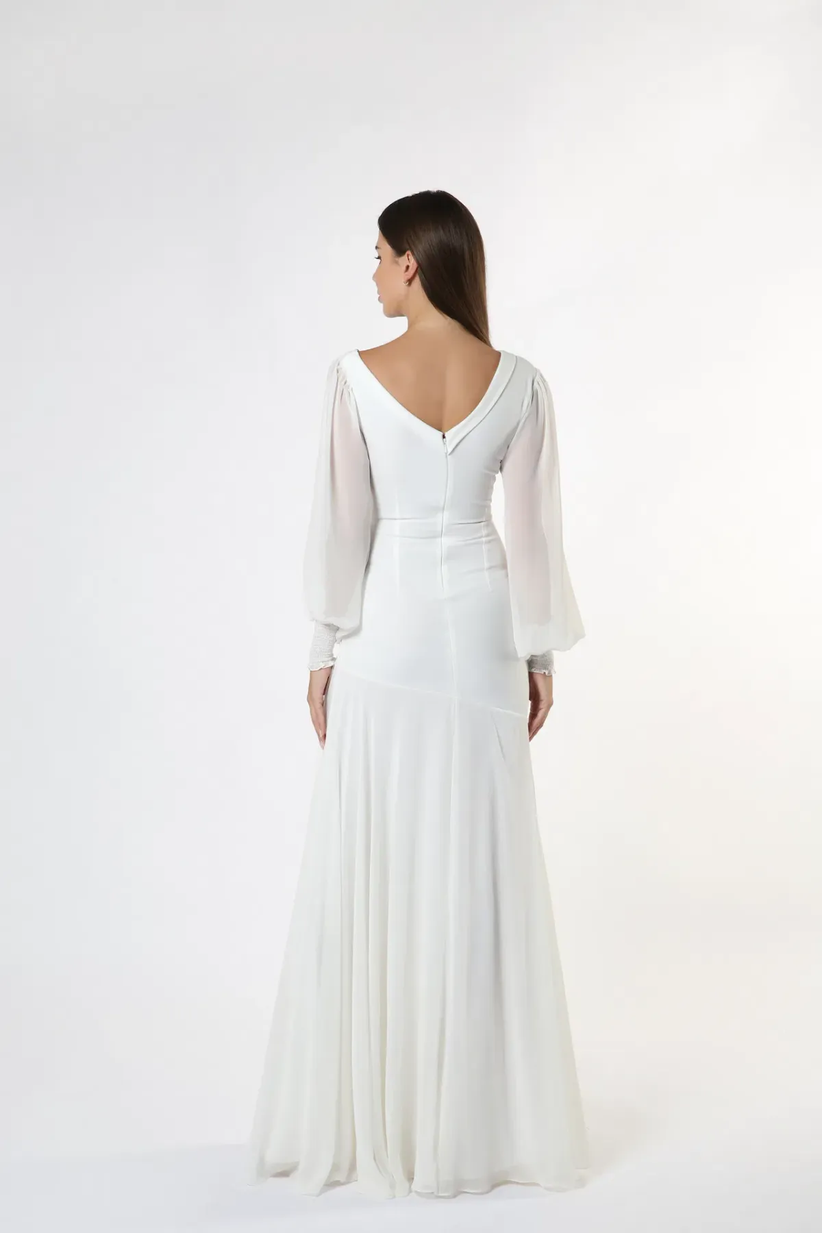 Zeena Zaki SS21-05-WHT Gown White Size S /Au  6  - Image 2