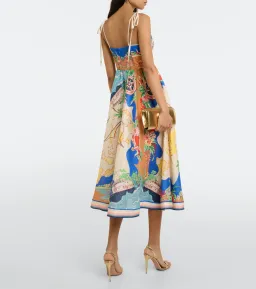 Zimmermann Alight Picnic Midi Dress Nautical Map Print Size 0 / AU 8 for rent on The Volte - image 3