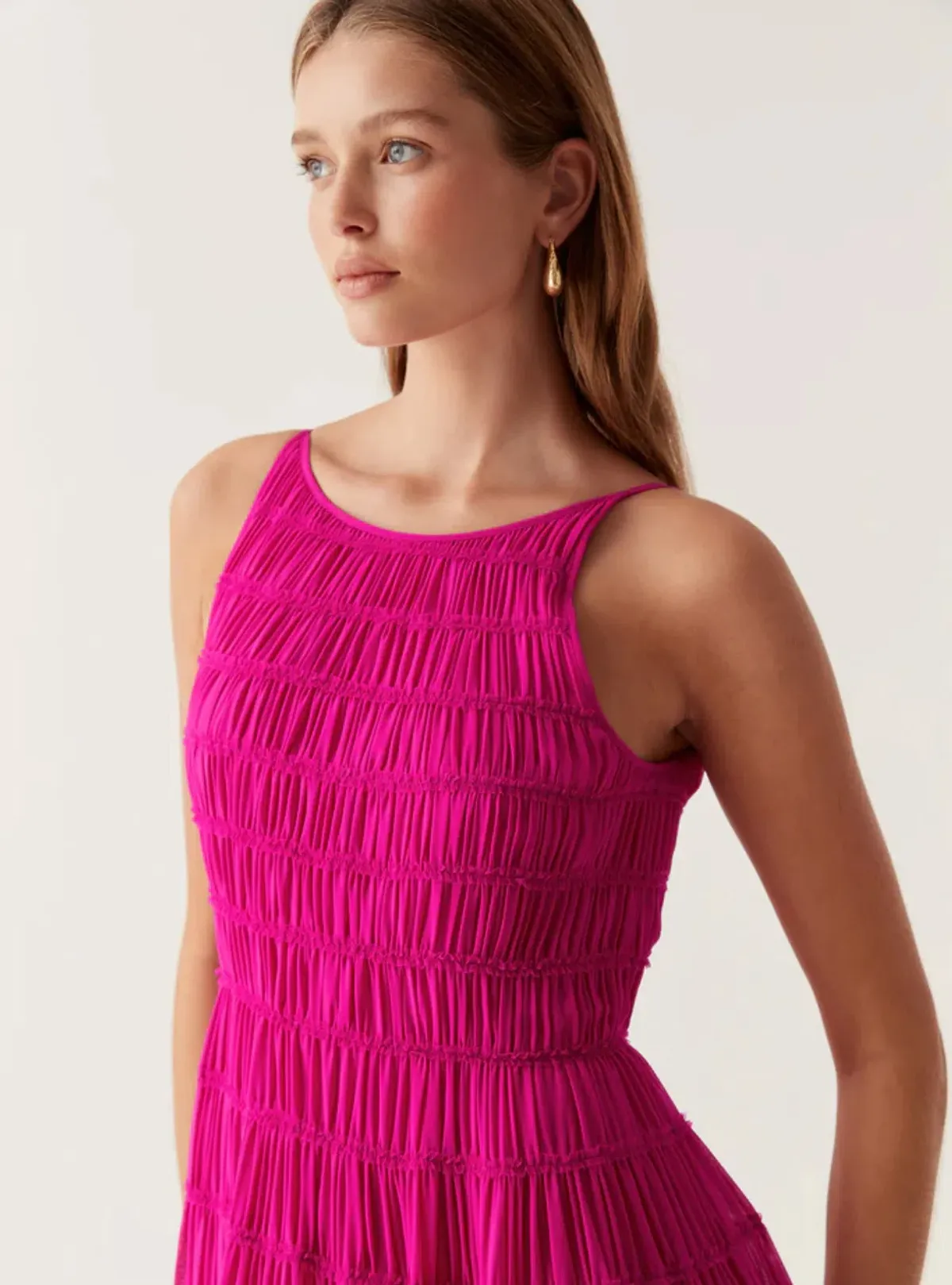 Aje Rosewood Ruched Gown Magenta Size  14 - Image 2