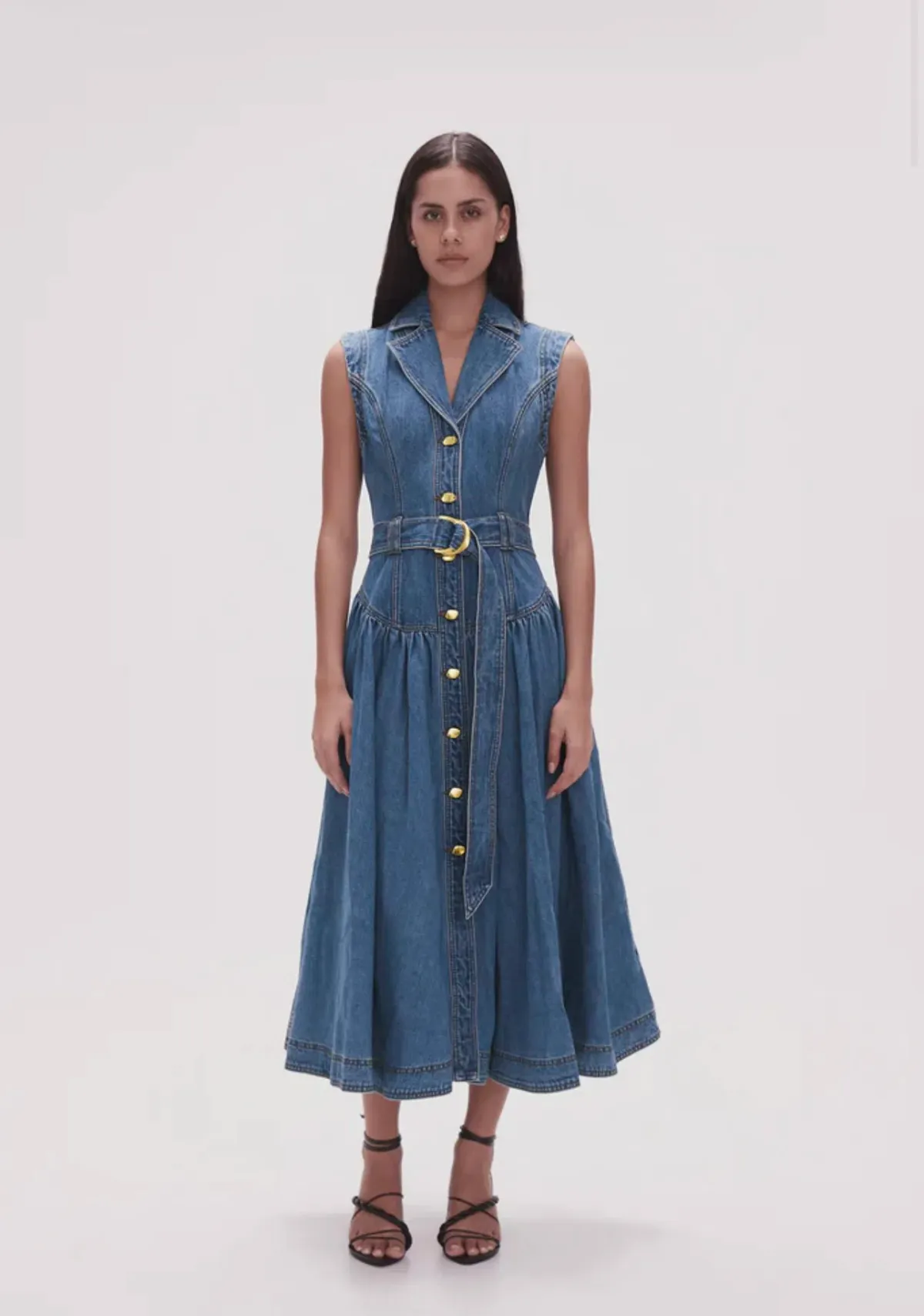 Aje Elena Denim Dress Blue Size 10 - Image 1
