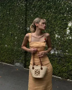 Sir The Label Antonia Beaded Midi Dress Light Tan Size 1 / AU 8 for rent on The Volte - image 2