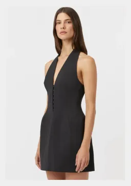 Camilla And Marc Petra Halterneck Mini Dress in Black Size AU 10 for rent on The Volte - image 3