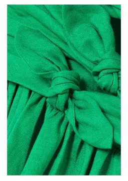 Zimmerman Tiggy Bow Linen Dress Green Size AU 8 for rent on The Volte - image 3