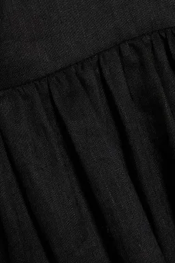 Zimmermann Juliette Bow One Shoulder Linen Maxi Dress Black Size 1 / AU 10 for rent on The Volte - image 3