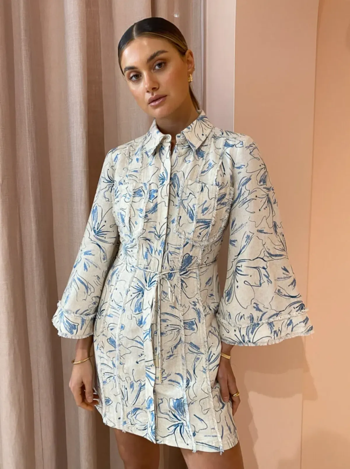 Significant Other Ansel Dress Illustration Floral Size AU 6 - Image 1