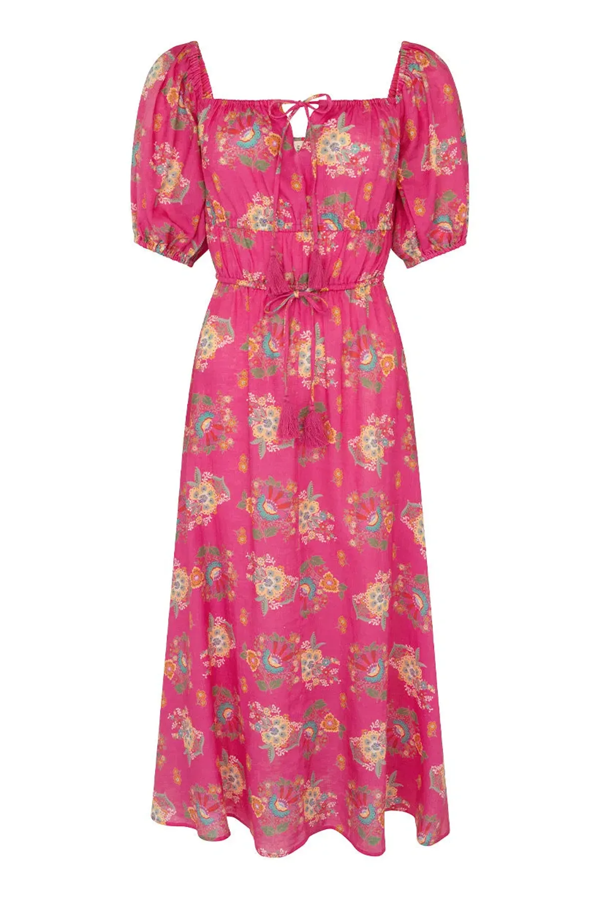 Spell Solstice Linen Soiree Dress Rose Pink Size AU 12 - Image 3