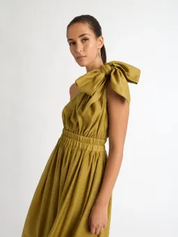 Sheike Gemma Maxi Dress Olive Green Size AU 8 for rent on The Volte - image 2