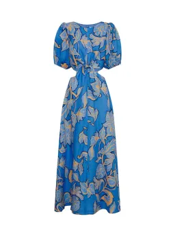 Kivari Taniana Cut Out Maxi Dress Blue Floral Size 12 for rent on The Volte - image 7