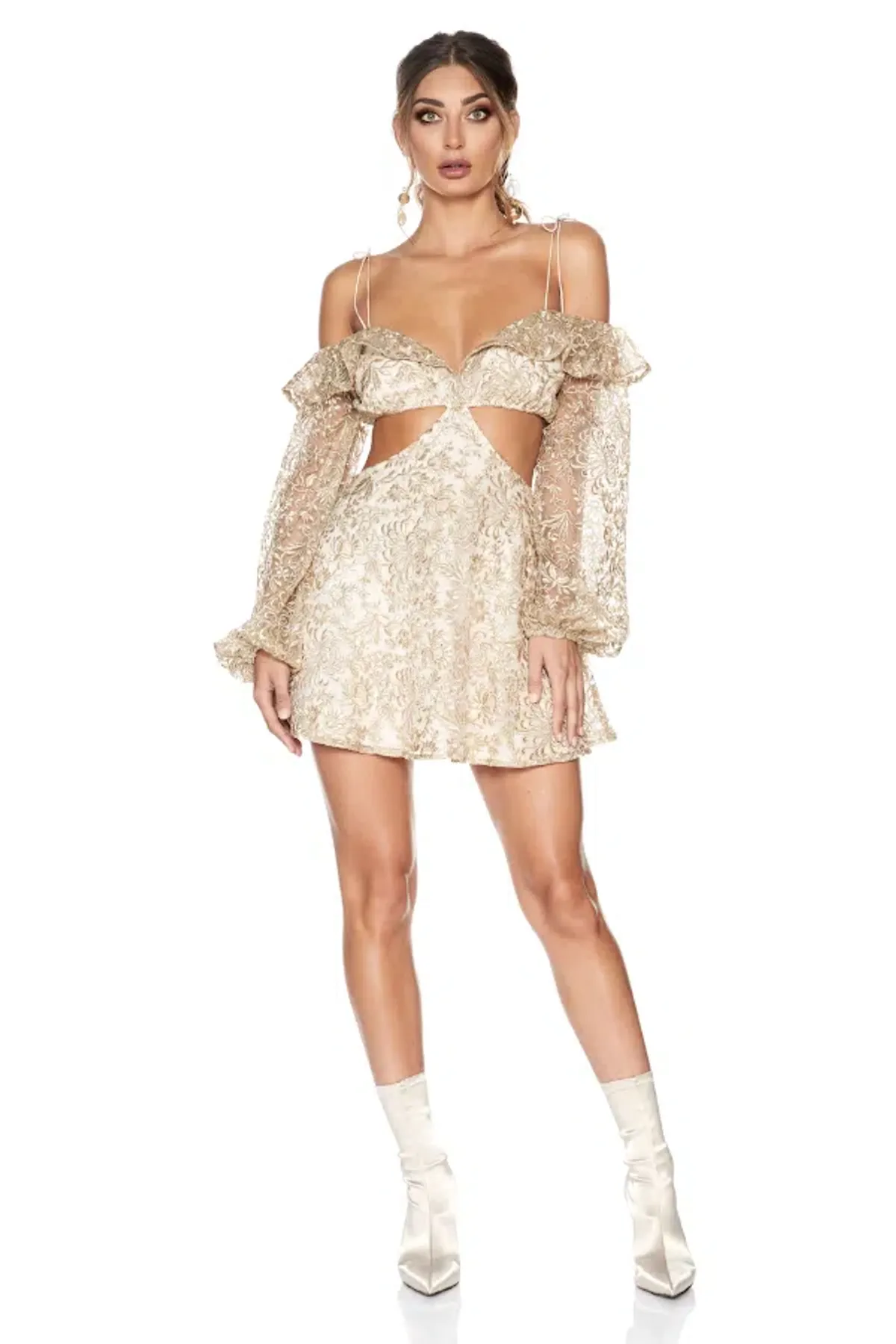 SOFIA THE LABEL Golden Hour Dress gold size 6 - Image 1