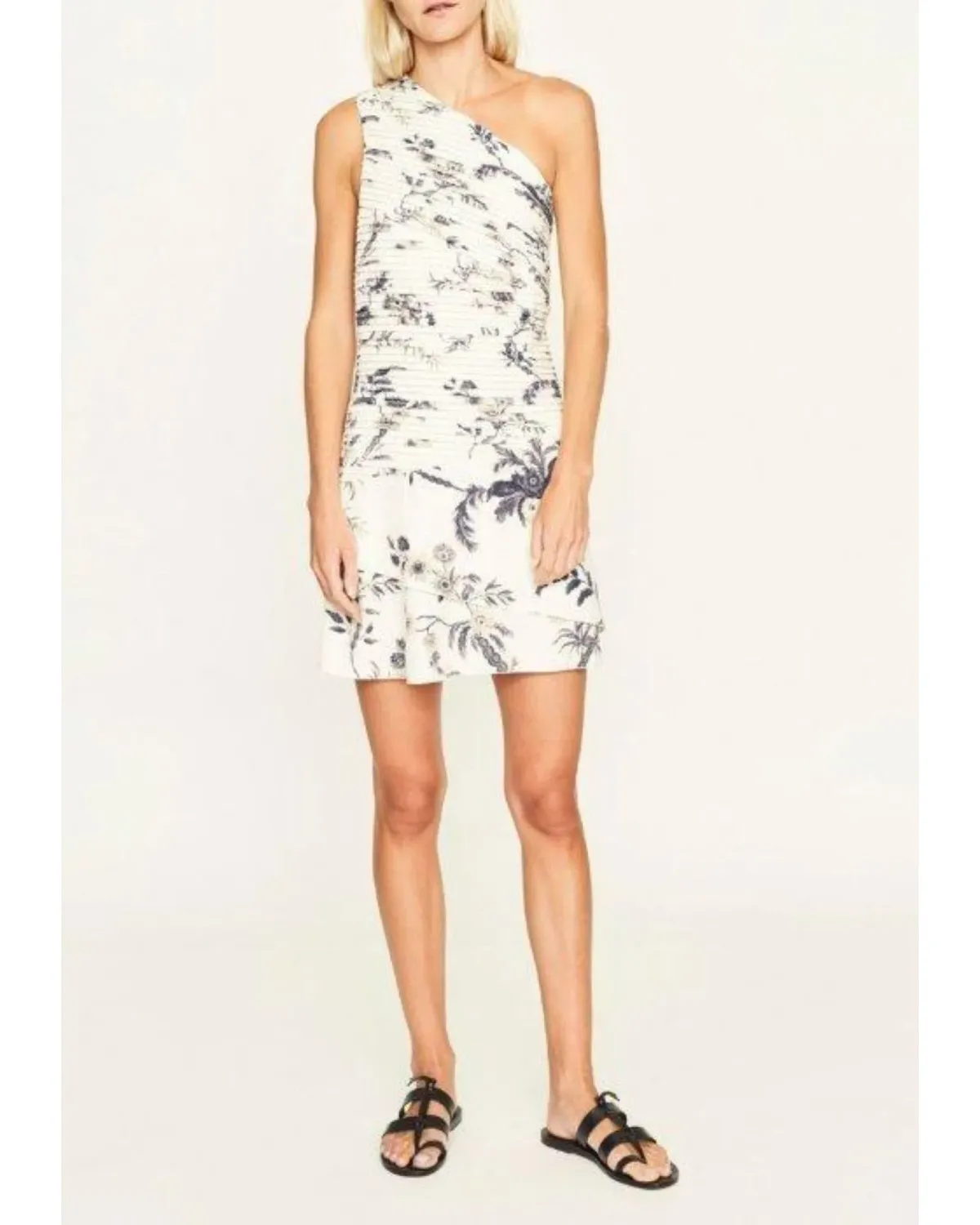 Sir The Label Florentine Pleated Mini White Print Size AU 10 - Image 2