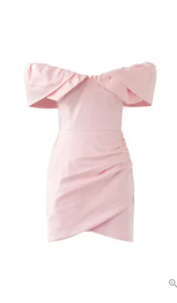 Sofia the Label Hailey Off Shoulder Mini Dress Baby Pink Size 6 for rent on The Volte - image 3