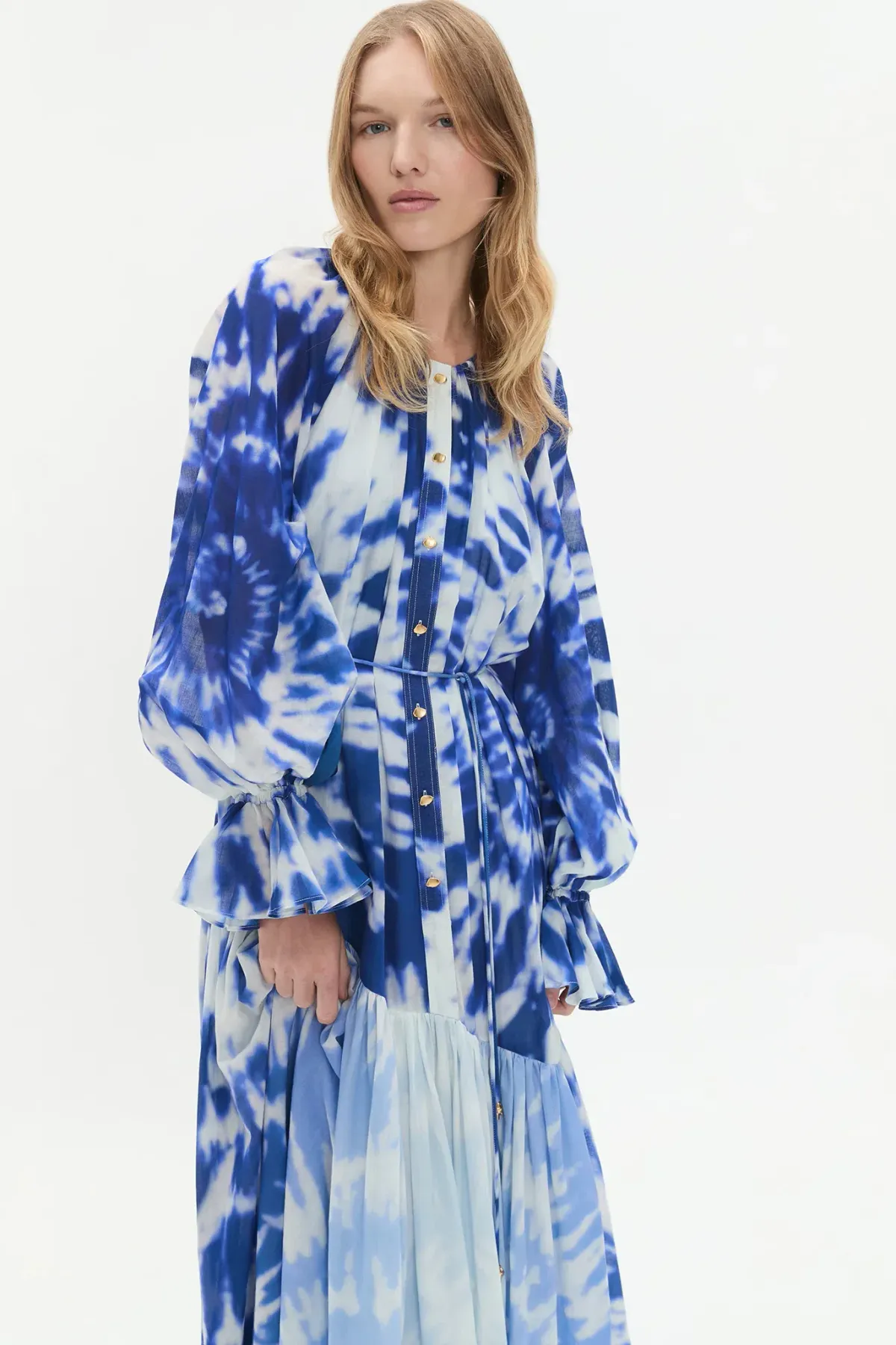 Aje Asher Midi Dress Blue Size 8 - Image 2