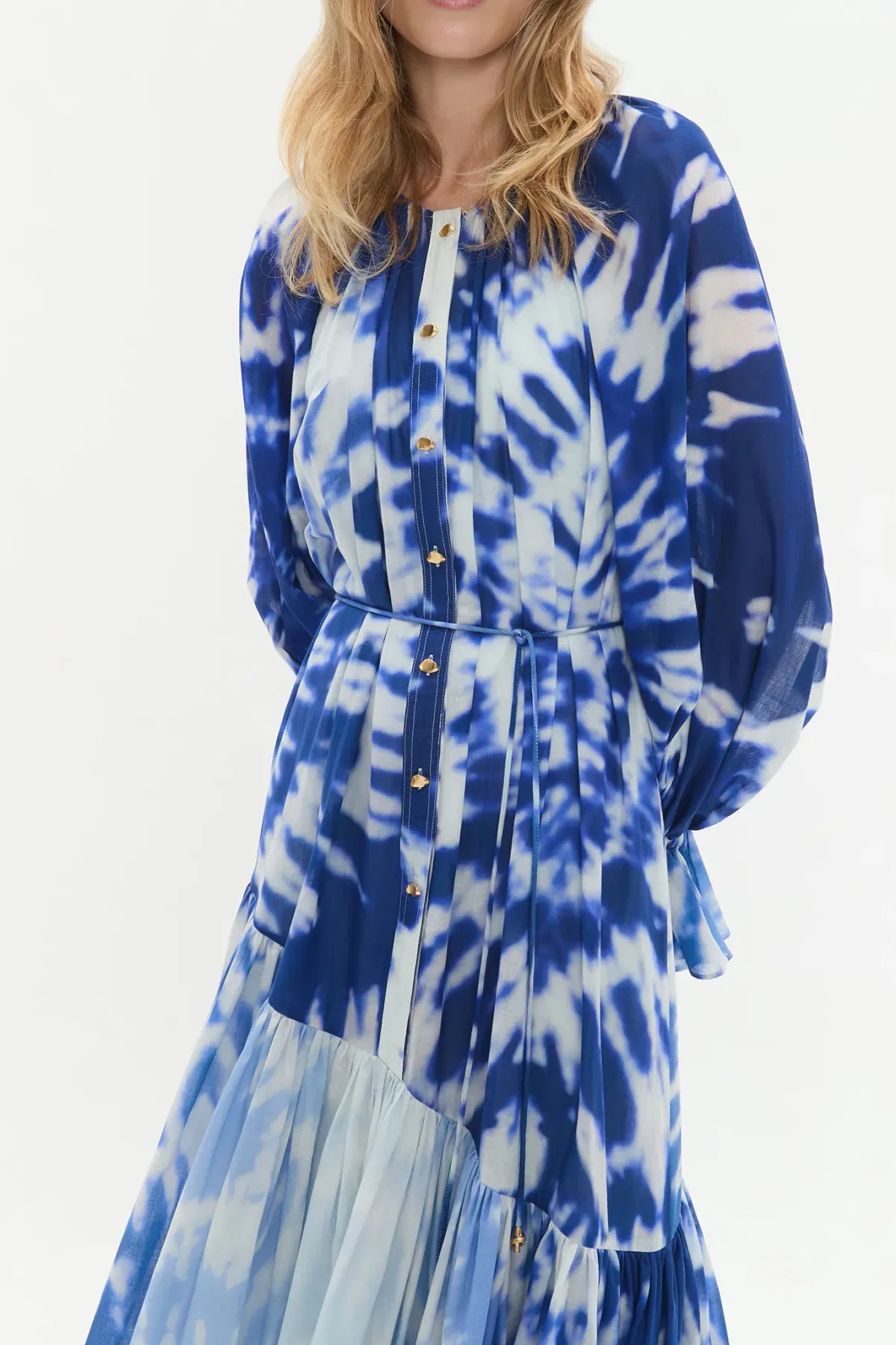 Aje Asher Midi Dress Blue Size 8 - Image 3