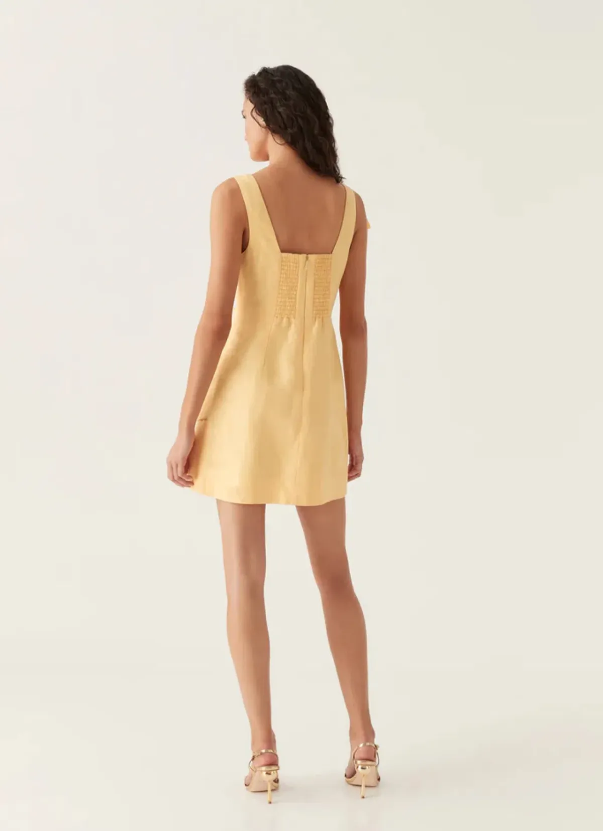 Aje Energy Mini Dress Yellow Size 6 - Image 2