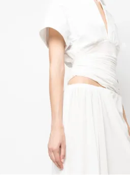 Christopher Esber Comosum Clash Shirt Midi Dress White Size 6 for rent on The Volte - image 4