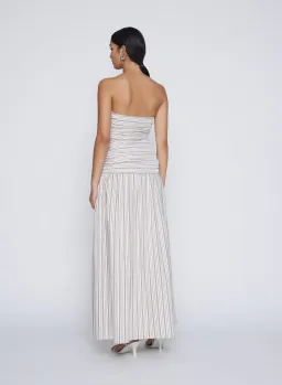 Anna Quan Isadora Maxi Dress Tobacco Stripe Size 6 for rent on The Volte - image 2