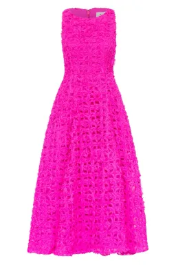 Aje Quintette Midi Dress Deep Magenta Size XXS / AU 4 for rent on The Volte - image 4