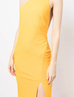 Solace London Asymmetric Sleeveless Dress Yellow Size 6 for rent on The Volte - image 2