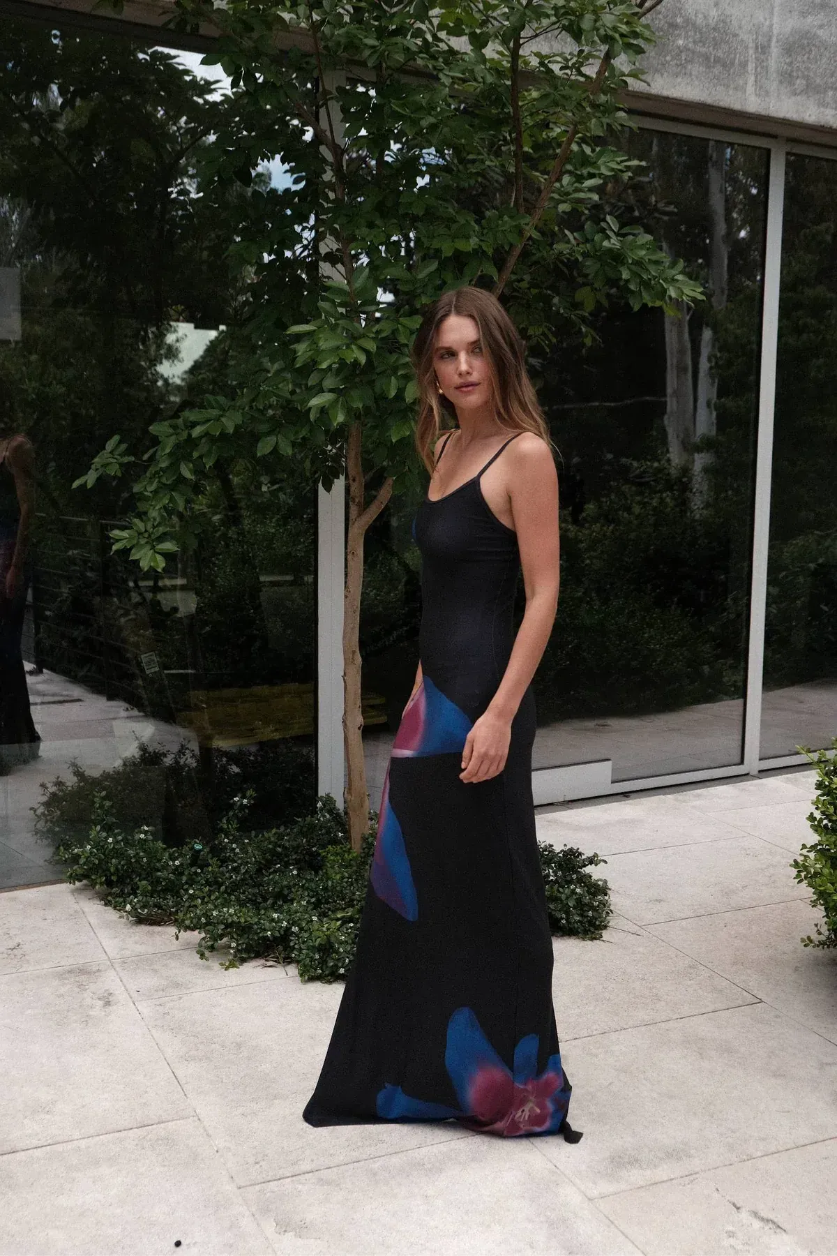 WITH HARPER LU SLIP DRESS | MIDNIGHT LILY FLORAL - Image 5