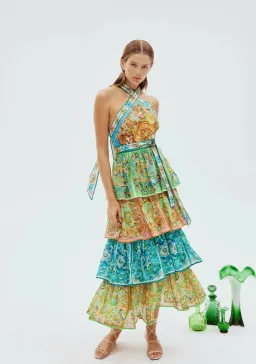 Alemais    Dreamer Halter Tier Dress   Size 10 for rent on The Volte - image 1