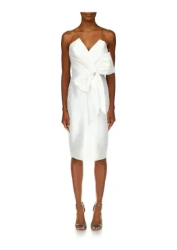 Badgley Mischka Strapless Front Bow Cocktail Dress Size 4/ AU 10 for rent on The Volte - image 1