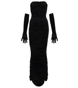Alex Perry Haynes Strapless Gown With Gloves Black Size 6 for rent on The Volte - image 4