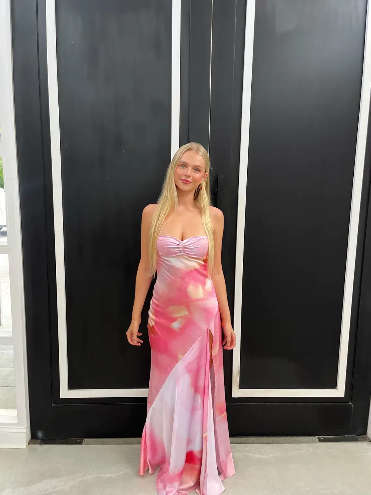 HNTR Gaia Gown Pink Multi Size 8 - Image 2