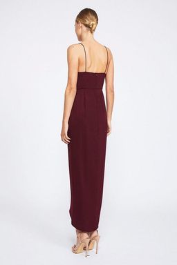 Shona Joy Core Cocktail Dress- Burgundy for rent on The Volte - image 2