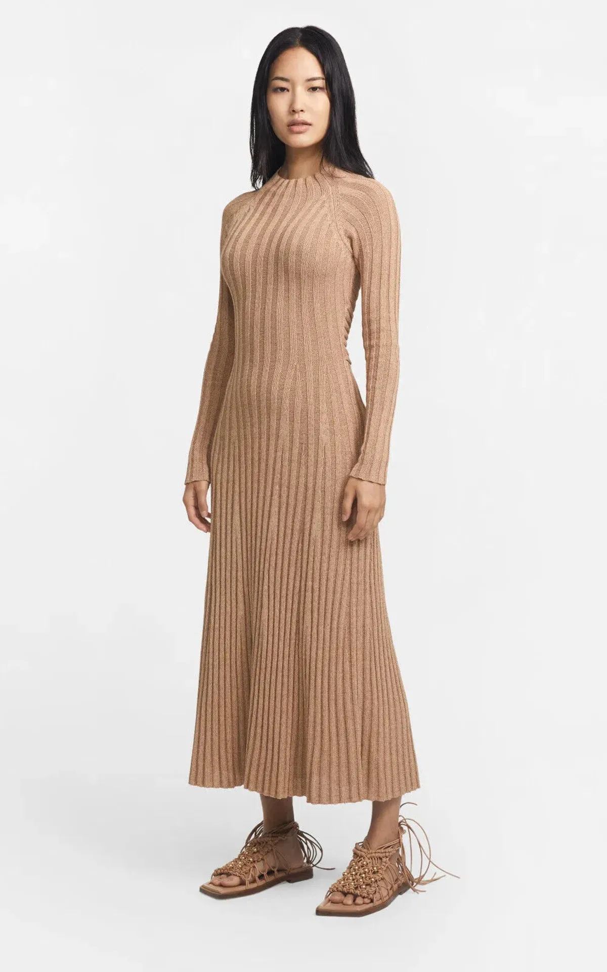 Dion Lee Knit Midi Dress Beige Size M / AU 10 - Image 1
