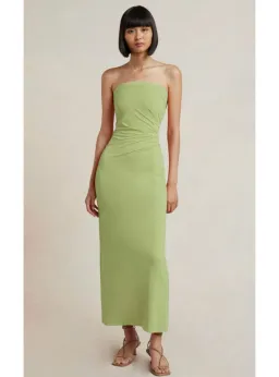 Bec & Bridge Myla Strapless Dress Green Size AU 6 for rent on The Volte - image 1