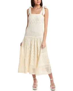 Zimmermann Anneke Patchwork Dress Cream/White Size 0 / AU 8 for rent on The Volte - image 4