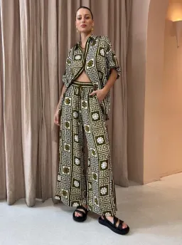 Alemais Dimi Jacquard Shirt & Pant Set Print Size 8 for rent on The Volte - image 12