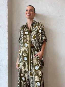 Alemais Dimi Jacquard Shirt & Pant Set Print Size 8 for rent on The Volte - image 10