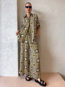 Alemais Dimi Jacquard Shirt & Pant Set Print Size 8 for rent on The Volte - image 9