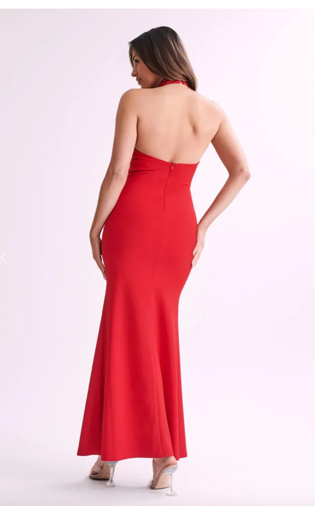 Meshki Genesis High Neck Maxi Dress in Red Size 4 - Image 3