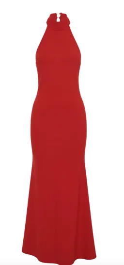 Meshki Genesis High Neck Maxi Dress in Red Size 4 for rent on The Volte - image 7