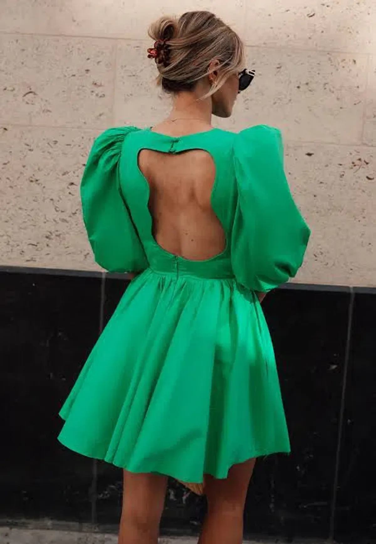 Aje Colette Abstract Cut Out Mini Dress Grass Green Size 8 - Image 5