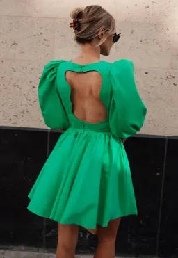 Aje Colette Abstract Cut Out Mini Dress Grass Green Size 8 for rent on The Volte - image 5