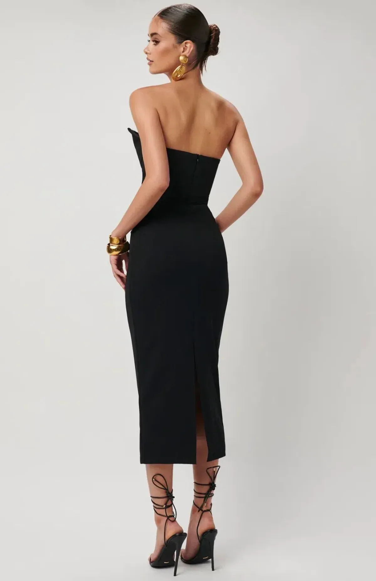 Effie Kats Danna Midi Dress Black Size 10 - Image 3