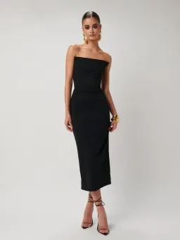 Effie Kats Danna Midi Dress Black Size 10 for rent on The Volte - image 1